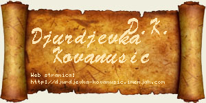 Đurđevka Kovanušić vizit kartica